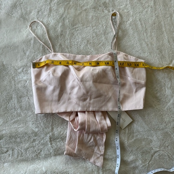 LoveShackFancy Roseanna Silk Sleeveless Crop Top NWT S in Macchiato - Picture 12 of 12